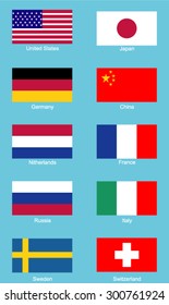 Stock vector popular flag