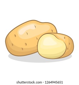 stock vector of potatoes graphic object illustration