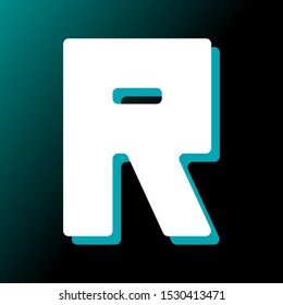 stock vector R geometric bold letter, technology, futuristic abstract logo icon design template for business corporate. minimalistic concept logo design.