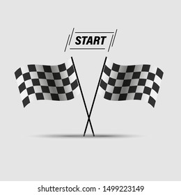 Stock Vector Racing Flag Icon Symbol Stock Vector (Royalty Free ...