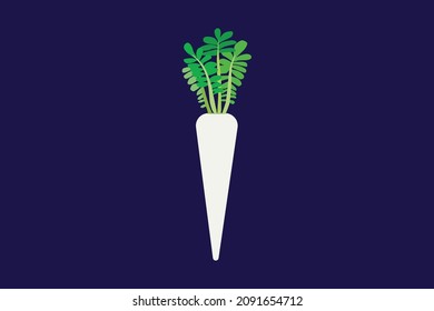 vector de existencias de la ilustración de objetos gráficos de rábano