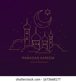 banner horizontal con marco cuadrado geométrico islamizado de concepto ramadan kareem vectorial de serie
