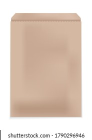 stock vector of realistic brown paper envelope