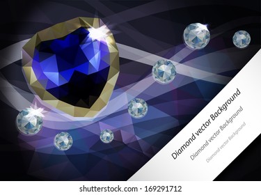 Stock vector red diamond heart valentine day greeting card template