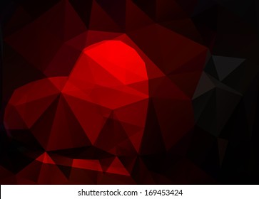 Stock vector red diamond heart valentine day greeting card template