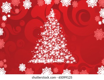 Stock vector red new year card