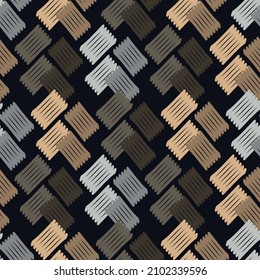 Stock-Vektorgrafik nahtlos abstraktes geometrisches Muster. Textur Flickenteppich-Netz. Handfülldoodle Textur.