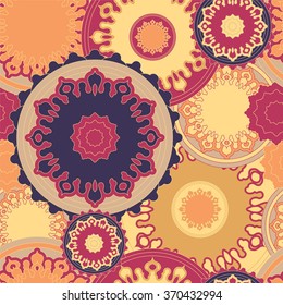 stock vector seamless doodle floral pattern. orient. 