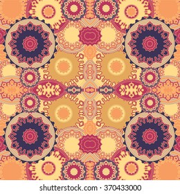 stock vector seamless doodle floral pattern. orient. 