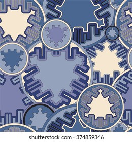 stock vector seamless doodle floral pattern. orient. 