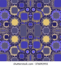 stock vector seamless doodle floral pattern. orient.