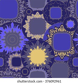 stock vector seamless doodle floral pattern. orient.