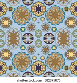 stock vector seamless doodle floral pattern. orient.