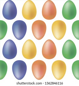 Stock vector seamless easter eggs pattern