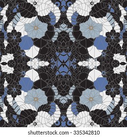 stock vector seamless floral color doodle pattern.