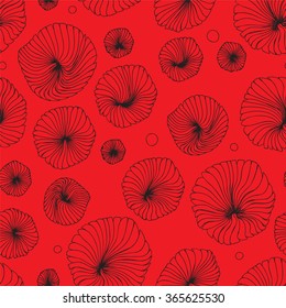 stock vector seamless floral doodle pattern.