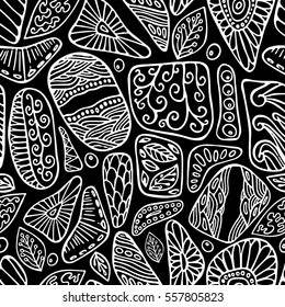stock vector seamless flower, doodle pattern. abstract art background