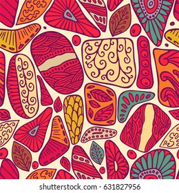 stock vector seamless flower, doodle pattern. abstract art background