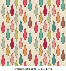 Stock vector seamless pattern with colored leaves. Beautiful backdrop for the autumn time. Seamless pattern can be used for wallpapers, pattern fills, web page backgrounds,surface textures.