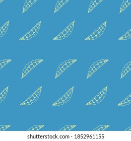stock vector seamless pattern with hand-drawn sketches of pea pods. it can be used as Wallpaper, poster, print for clothes, notebooks, fabrics, textiles, packaging paper, kitchen accessories.