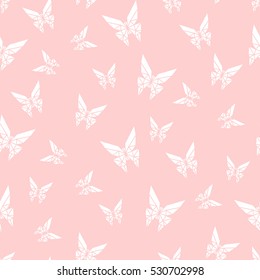 Stock vector seamless pattern paper origami butterfly