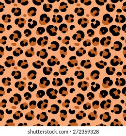 stock vector seamless Wallpaper with a leopard skin on a beige background with spots