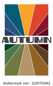 Stock vector seasonal color analysis palettes for autumn type of appearance. Color guide with best colors for autumn