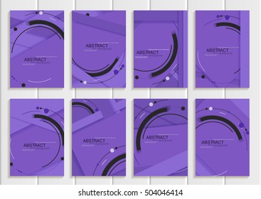 Stock Vector Set Brochures Material Design Stock Vector (Royalty Free