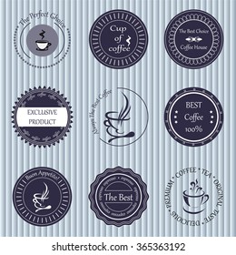 stock vector set of label for restaurant and cafe