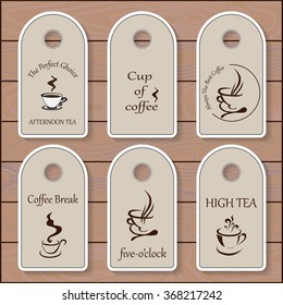 stock vector set of label for restaurant and cafe
