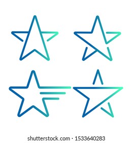 stock vector set star logo template. logo icon graphic design symbol for company leaders with star shape.