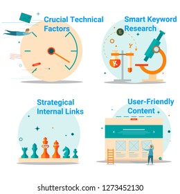 Stock vector set of web page design UI UX illustrations modern flat design concepts for website or mobile