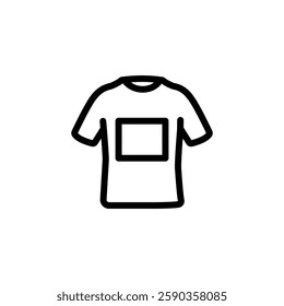 Stock vector shirt design icon outline style icon design isolated