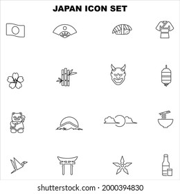 stock vector simple set of japan related vector line icons contains such icons as oriental vector