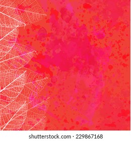 Stock vector skeleton leaves background Autumn illustration