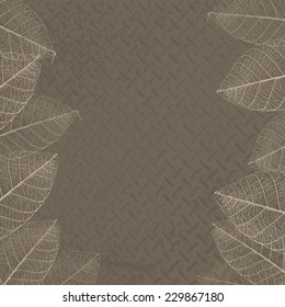 Stock vector skeleton leaves background Autumn illustration