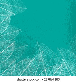 Stock vector skeleton leaves background Autumn illustration