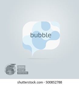 Stock Vector Speech bubbles in a modern style with a flat place for text on a gray background with shadow.