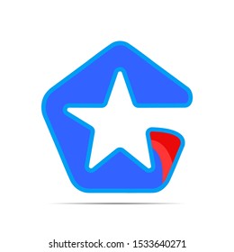 stock vector star logo template. logo icon graphic design symbol for company leaders with star shape.
