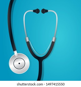 stock vector stethoscope. medical and health care concept. vector illustration background.