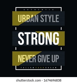 stock vector strong typography for print t-shirt vector illustration