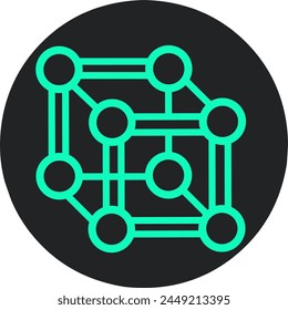 stock vector structured data computer icon