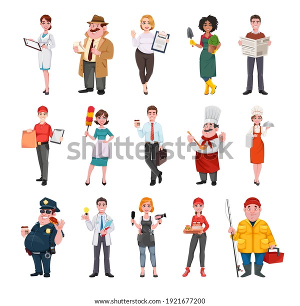 Stock Vector Successful People Different Professions Stock Vector ...