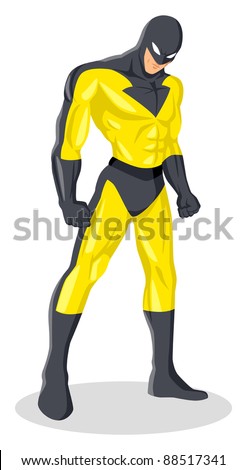 Stock vector of a superhero in a mask