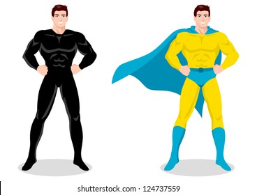 Stock vector of a superhero posing