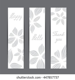 stock vector template for brochure, card, cover, book, invitation with abstract flowers.