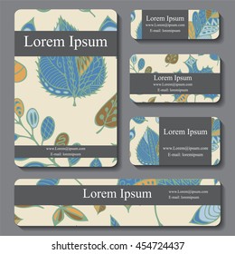 Stock vector template with leaf pattern,oriental design for card, banner, cover, layout.