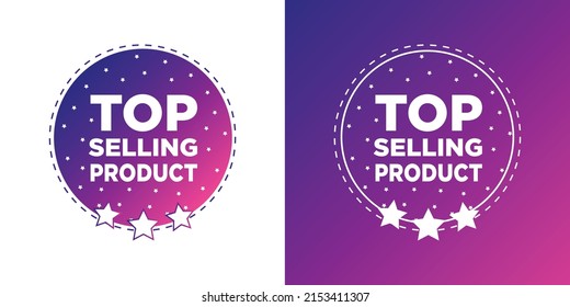 Stock vector Top selling product badges symbol icon modern eye catchy gradient color design