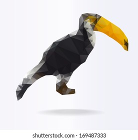 Stock vector  toucan bird