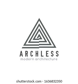 Stock Vector Triangle Design Building Landmarks Construction Architecture Company Business Logo